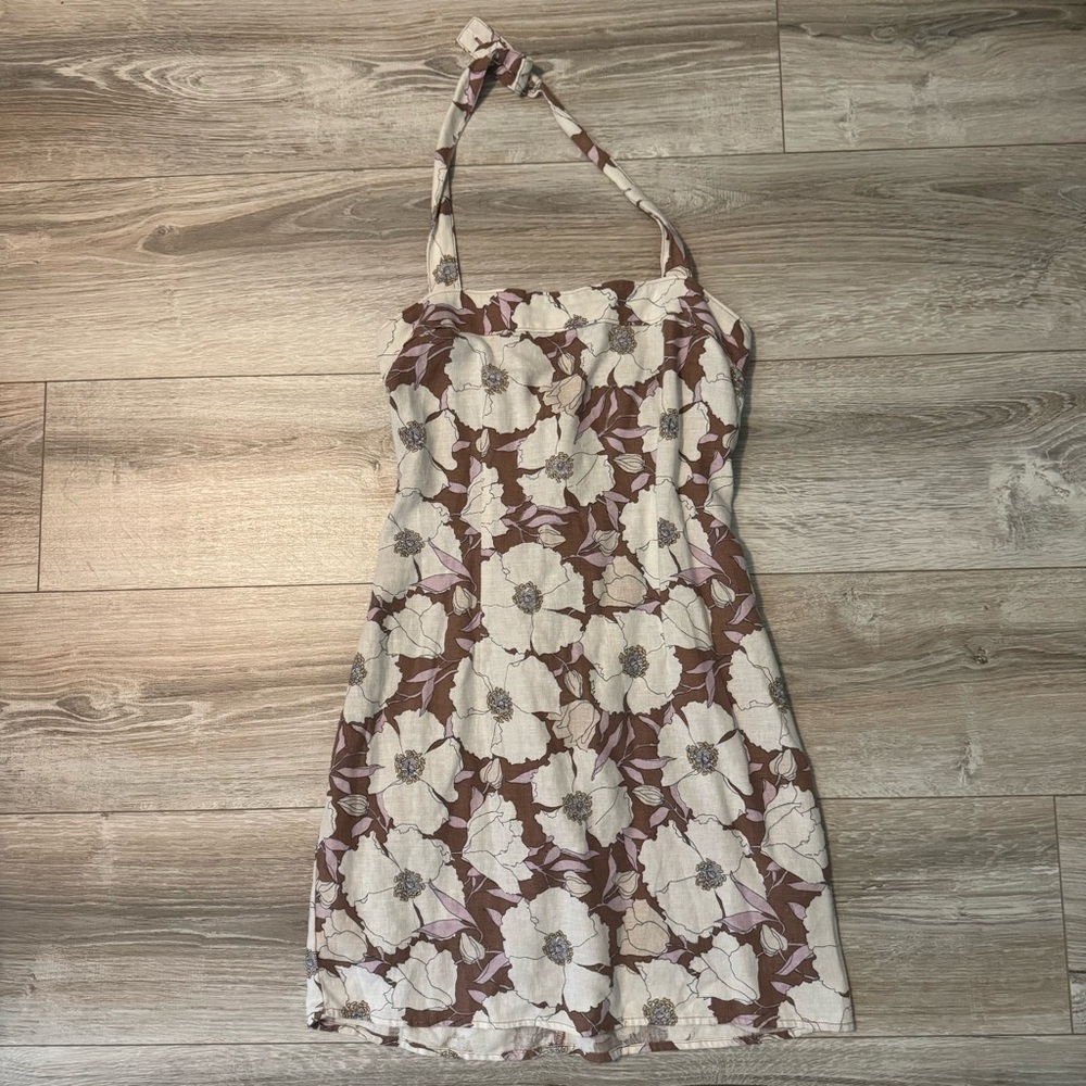 Abercrombie & Fitch Red Halter Sundress Mini